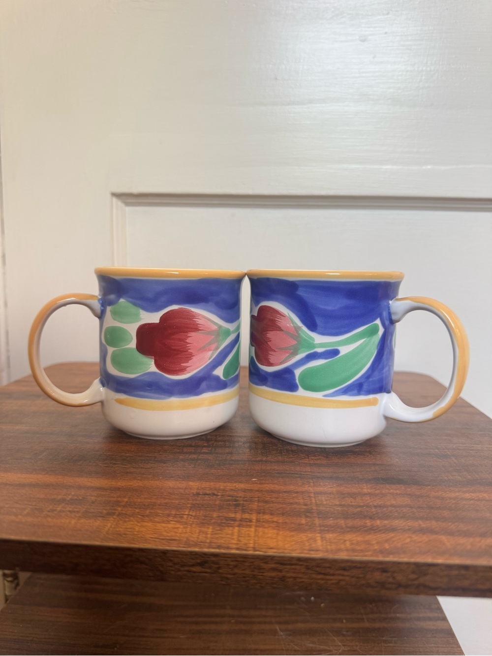 Set of 2 Vintage Discontinued Epoch Italian Garden Coffee Mugs Made In Indonesia